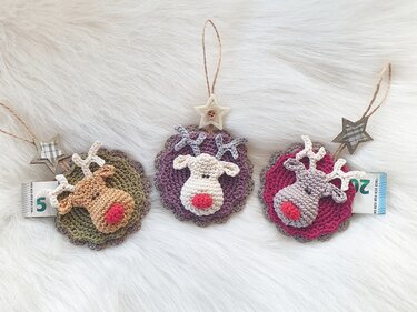 Häkelanleitung Anhänger Rentier