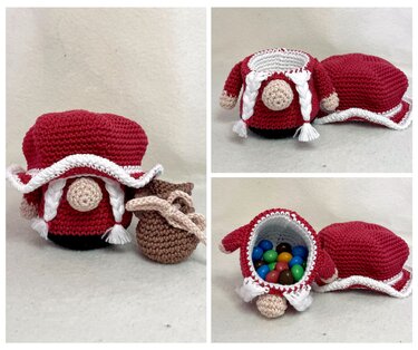 Wichtelin Weihnachtsfrau - Niedliche Verpackung f&uuml;r Weihnachtsgeschenke - Häkeln