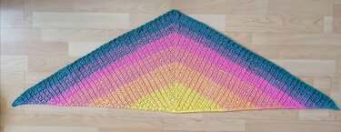 Häkelanleitung flaches Dreieckstuch "Muschelnetz"