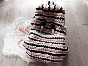 Einschlagdecke, Babydecke- Häkelanleitung von Wolldiamant