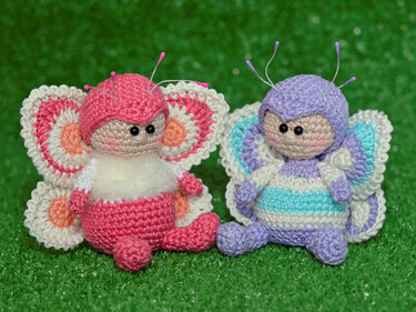 Anleitung Frühlingsboten Schmetterling auf Blume - Häkeln