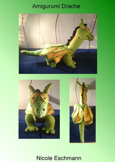 Grüner Drache Amigurumi - Bild 5