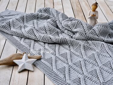 Baby Blanket „Sweet Embrace“, knitting pattern