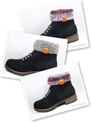 Strickanleitung Stiefelstulpen, Boot Cuffs, Stiefel-Blitzer