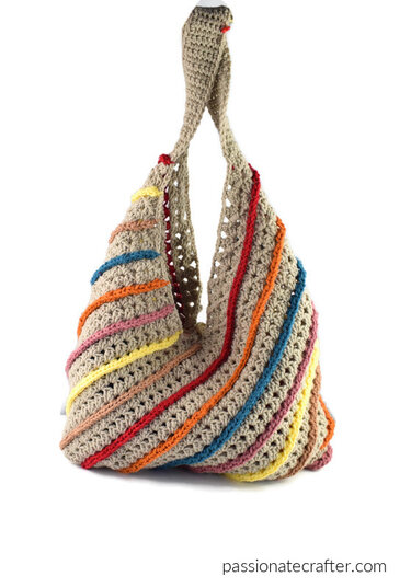 "Not your granny" crochet bag pattern- crochet tote bag pattern- summer bag