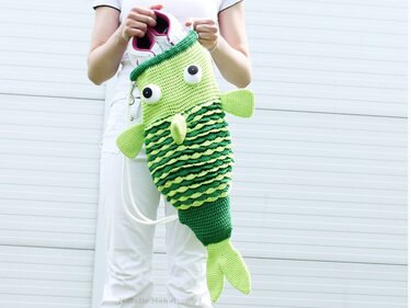 Rucksack "Big Fisch" (2 Größen) - Häkeln