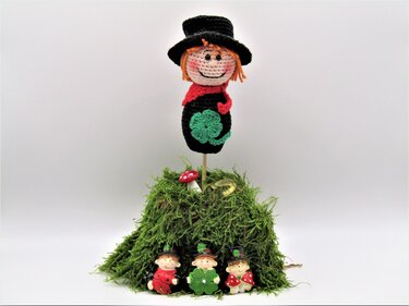 Häkelanleitung Schornsteinfeger *Franzl* Blumenstecker Glücksbringer