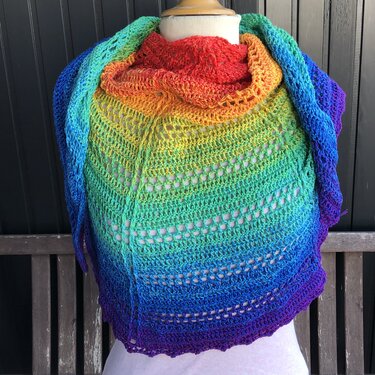 Pattern half circle shawl "Summer" - Crochet