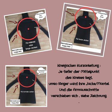 Kreisjacke Weste Mantel Kurzanleitung