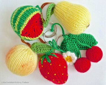 113 Knitting Pattern - Fruits and Berries - Amigurumi PDF file by Zabelina CP