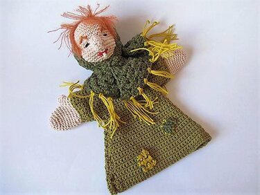 Häkelanleitung Handpuppe Hexe