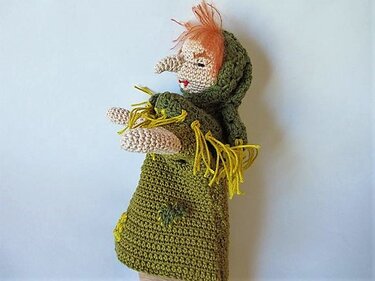 Häkelanleitung Handpuppe Hexe