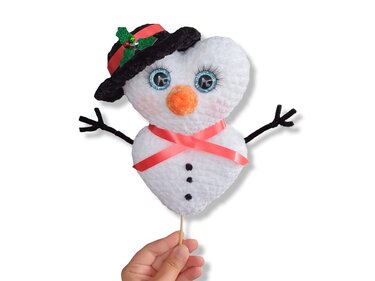 Schneemann Gesteck und Eule - Häkeln