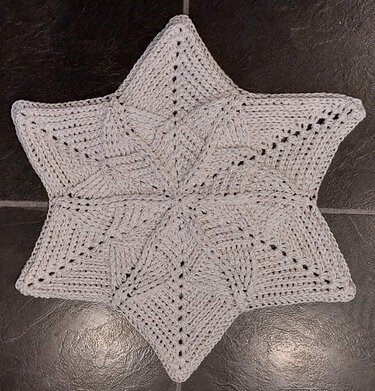 Sternendeckchen "Christmas Love" klein - Häkeln