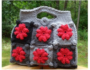 Popcorn Motif Clutch Bag - PA-224 - Crochet