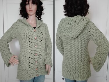 Kapuzenjacke Gr. S/M Häkelanleitung - Bild 4