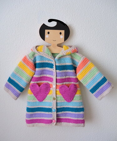 E-Book "Regenbogenjacke" Gr. 98-116 - Häkeln