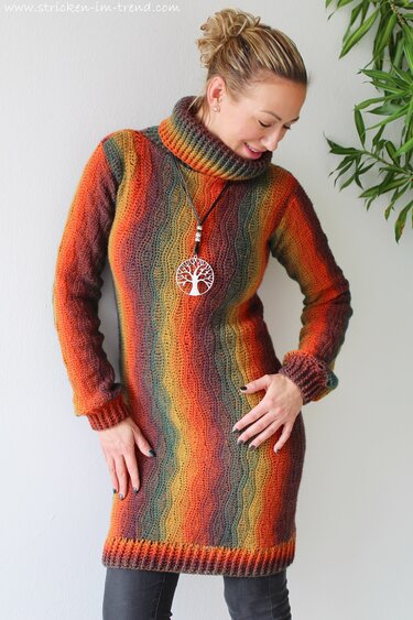Häkelanleitung für Rollkragenpulli | Häkelpullover DIAMANT #2 - Bild 6