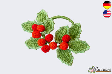 Crochet Pattern Holly Wreath