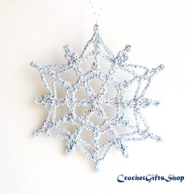 Crochet Pattern Christmas Snowflake Ornaments (11)