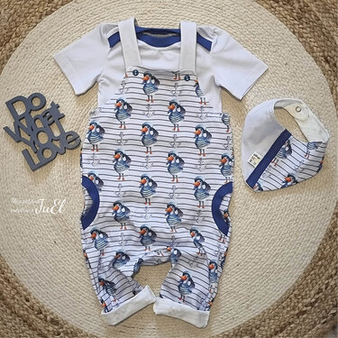 Latzhose "KJELL" (50-98 je 3 Weiten) - Schnittmuster und Anleitung - Nähen