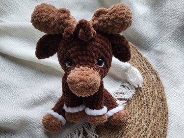 Häkelanleitung Elch "Schneeflocke" | Sprache: Deutsch