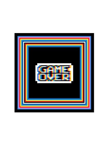 GAME OVER - pattern for sc crochet pilloe or blanket