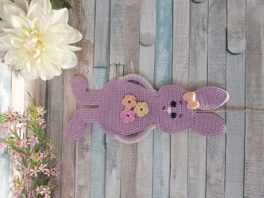 Häkelanleitung "Hasi-Aufhänger" (Wand/Tür/Fensterhänger/ Blumenstecker)