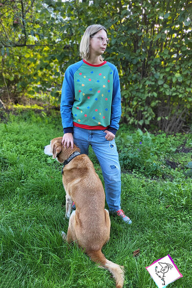 Pullover "Rieke Raglan" (Nähanleitung & Schnittmuster, Größe 32 bis 54)