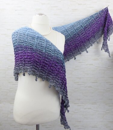 Winterzottel ein Dreieckstuch flach oder klassisch Häkelanleitung