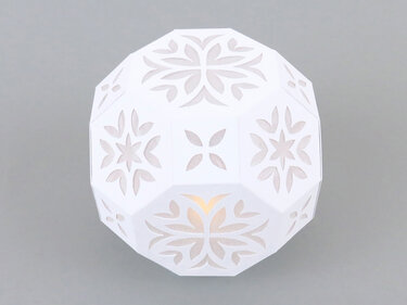 Filigrane Tischleuchte, rund – Bastelanleitung und Vorlagen