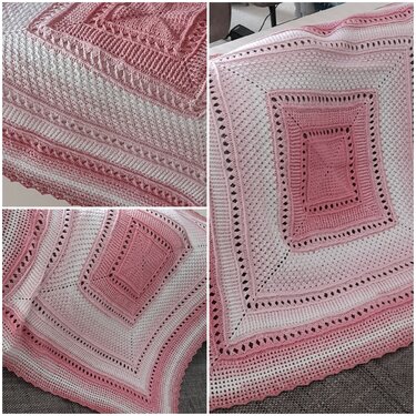 H&auml;kelanleitung f&uuml;r die Decke "a Romantic touch" - Häkeln