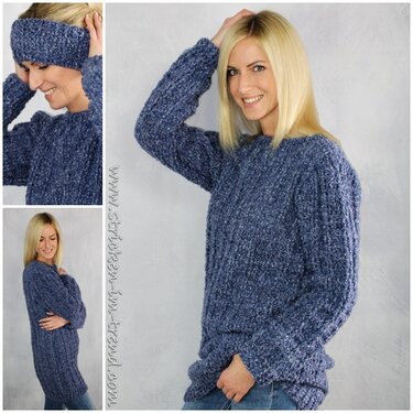 Häkelanleitung für Pullover + BONUS Stirnband | Häkelpulli Karuso #1 - Bild 3