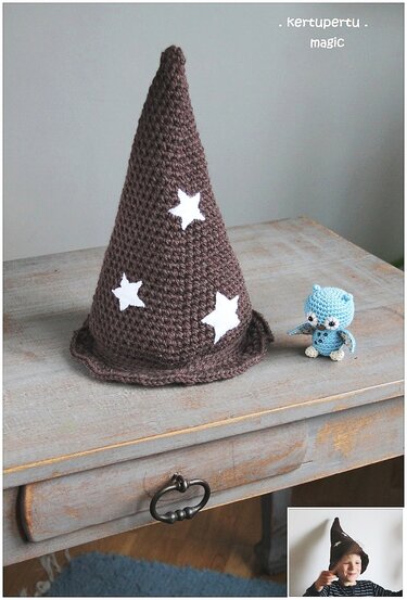 Hexenmütze / Zaubererhut - Häkeln