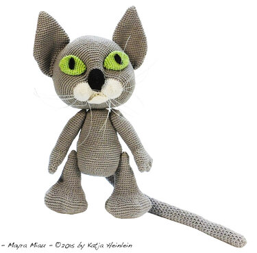 crochet pattern Mayra Miau, PDF cat, persian tutorial ebook