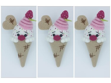 Häkelanleitung / Amigurumi / Eistüte