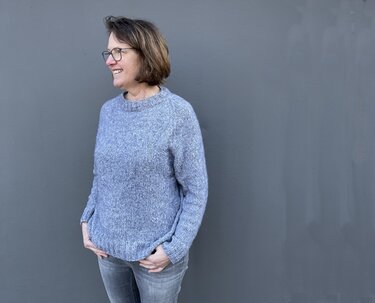 Strickanleitung Raglanpullover OKKA Gr 36 - 48 Damen