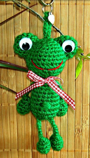 Taschenbaumler Frosch, Häkelanleitung als PDF