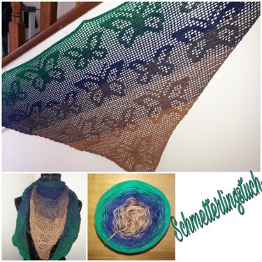 Shawl "Butterfly" Crochet Pattern