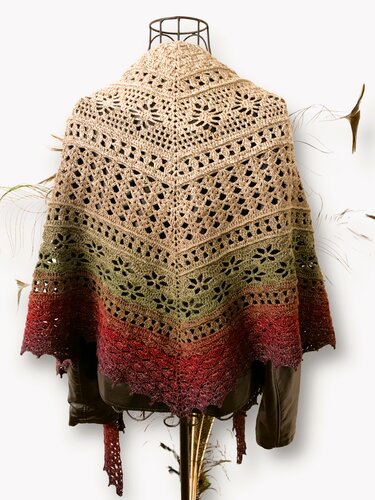 Häkelanleitung Flaches Dreieckstuch "Graia"