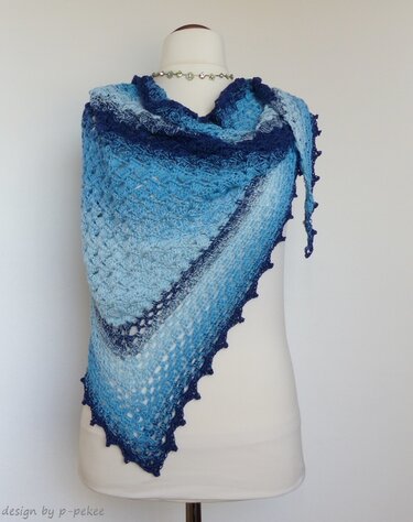 "Aylin" raffiniert gehäkeltes Tuch / Dreieckstuch - Häkeln