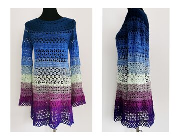 Pullover/Tunika/Kleid Elea, Häkelanleitung