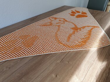 Fox, Shadow Knitting, Illusion Knitting, Motif Shawl