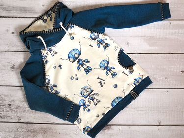 RAKS Raglanshirt für Kinder, Schnittmuster und Nähanleitung Gr. 92-140