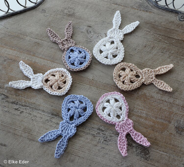 Cute Granny-Bunny - Easter Decoration, Table Decoration, Application - Crochet