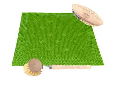 dekoratives Deckchen Spültuch Waschlappen„ Endlosgeflecht “ Anleitung Spüli - Stricken