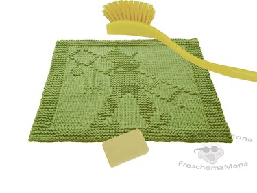 gestrickter Waschlappen Schornsteinfeger „ Sylvester Glückspilz “ Anleitung - Stricken