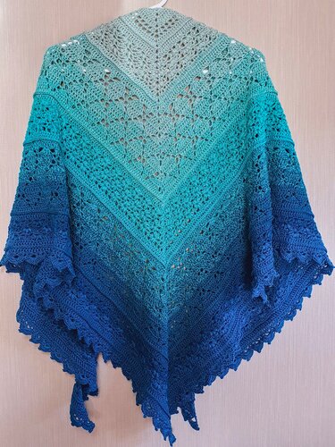 Häkelanleitung Dreieckstuch "Flowers'n'Leafs"