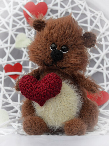 Teddy Bär Valentin mit Herz für Verliebte zu Valentinstag Geburtstag - Bild 12