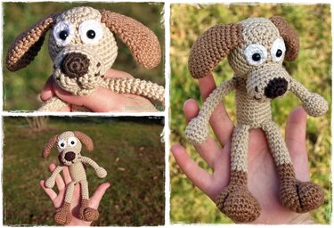 Fingerpuppe Hund - Häkelanleitung